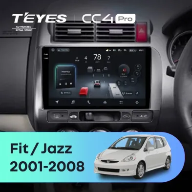 Штатная магнитола Teyes CC4 Pro 12/256 Honda Fit GD (2001-2008) Правый руль