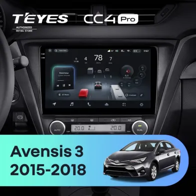 Штатная магнитола Teyes CC4 Pro 8/128 Toyota Avensis 3 (2015-2018) F2