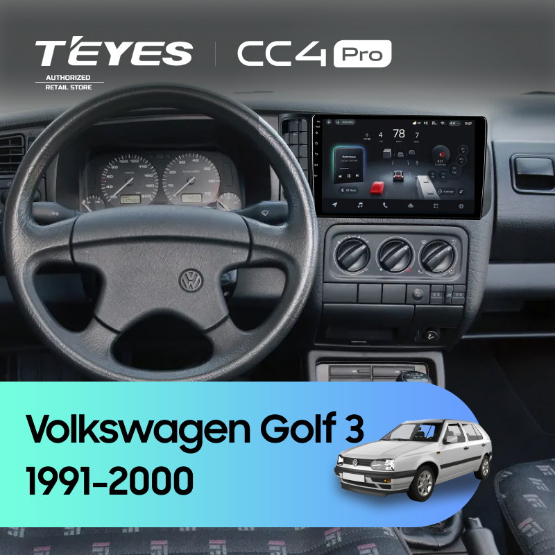 Штатная магнитола Teyes CC4 Pro 8/128 Volkswagen Golf 3 (1991-2000)