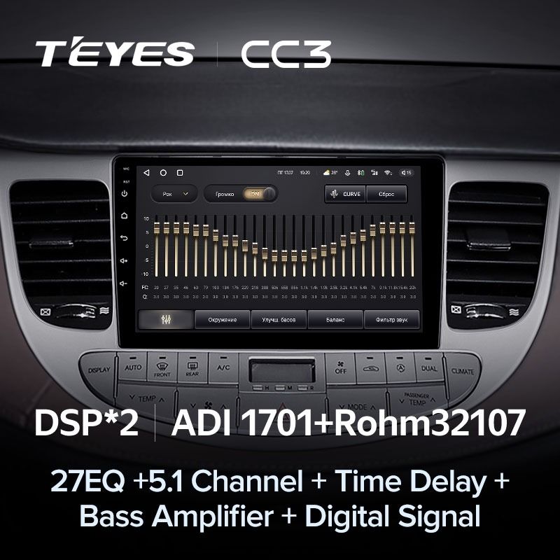 Штатная магнитола Teyes CC3 4/32 Hyundai Rohens Genesis (2008-2013) F1