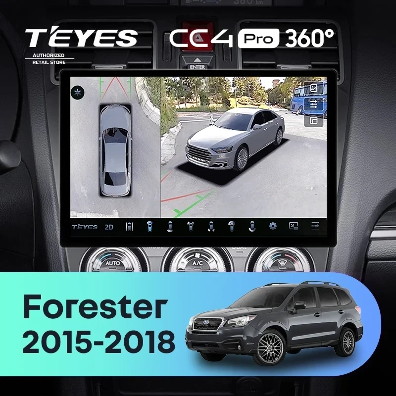 Штатная магнитола Teyes CC4 Pro 360 8/128 Subaru Forester SJ (2015-2018) (11")
