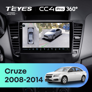 Штатная магнитола Teyes CC4 Pro 360 8/128 Chevrolet Cruze J300 (2008-2014)