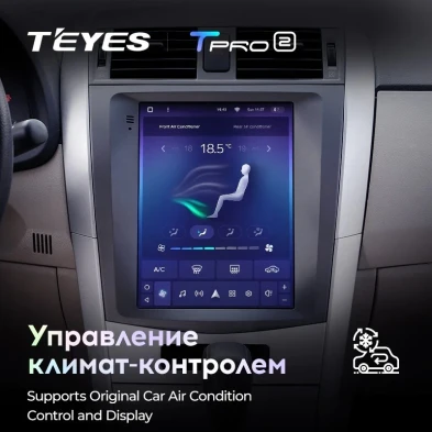 Штатная магнитола Tesla style Teyes TPRO 2 4/32 Toyota Corolla 10 E140 E150 (2006-2013)