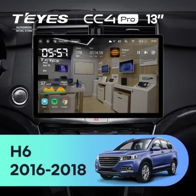 Штатная магнитола Teyes CC4 Pro 12/256 Haval H6 (2016-2018) (13")