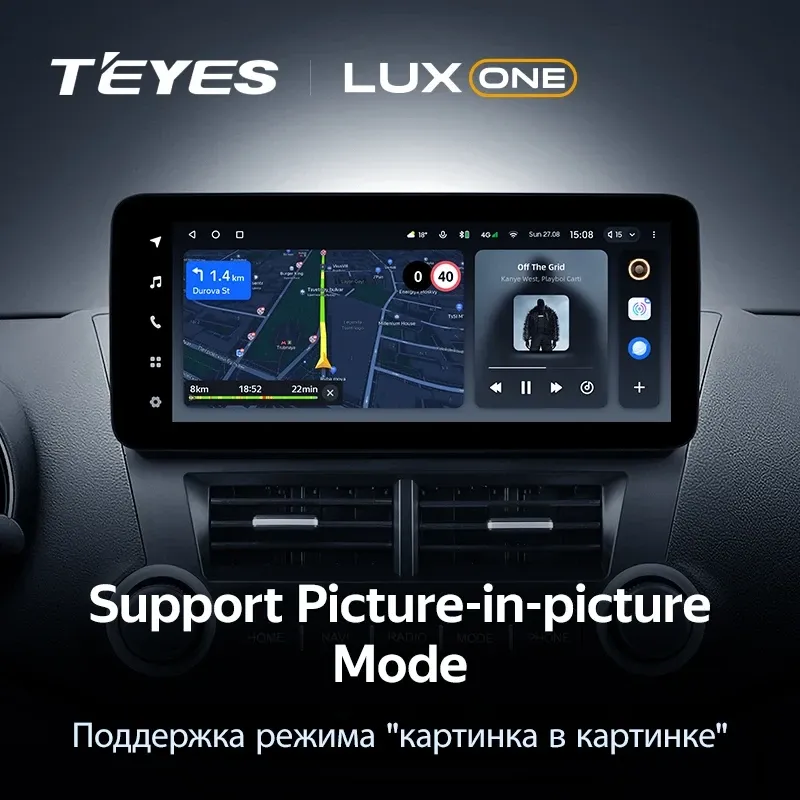 Штатная магнитола Teyes LUX ONE 360 6/128 Toyota Highlander 2 XU40 (2007-2013)
