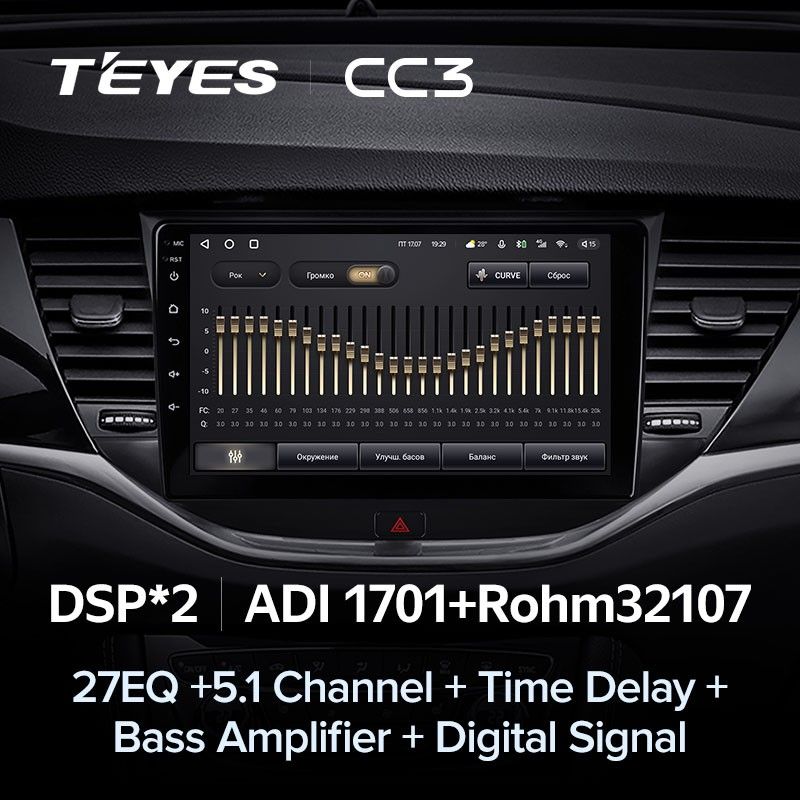 Штатная магнитола Teyes CC3 4/32 Opel Astra K (2015-2019) Тип-A