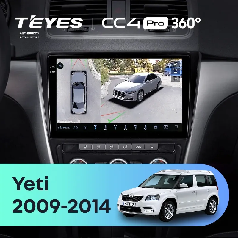 Штатная магнитола Teyes CC4 Pro 360 8/128 Skoda Yeti 5L (2009-2014)