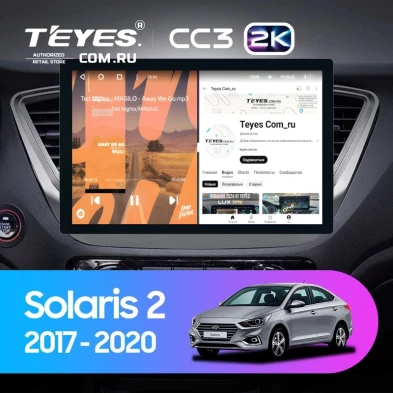 Штатная магнитола Teyes CC3 2K 4/32 Hyundai Solaris 2 (2017-2020) F1 Тип-A (13")