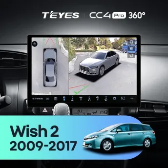 Штатная магнитола Teyes CC4 Pro 360 8/128 Toyota Wish 2 XE20 (2009-2017) (13")