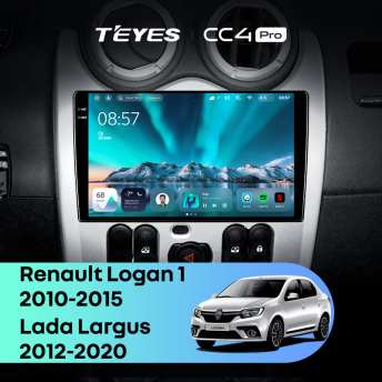 Штатная магнитола Teyes CC4 Pro 12/256 Renault Logan 1 (2010-2015)
