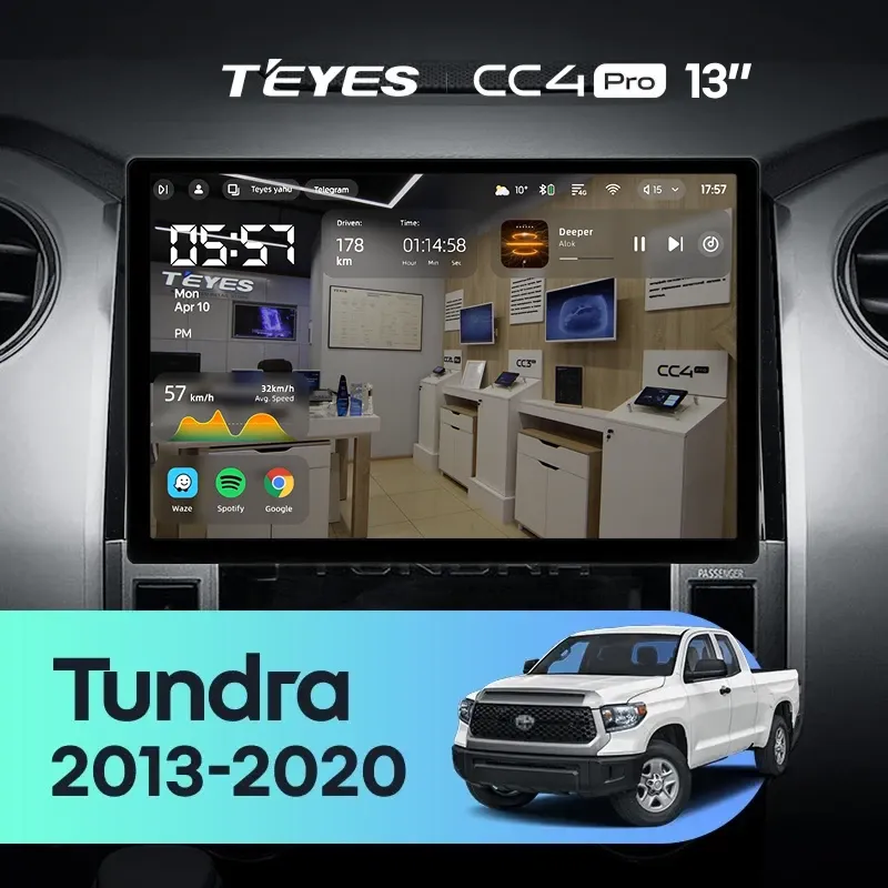 Штатная магнитола Teyes CC4 Pro 8/128 Toyota Tundra XK50 (2013-2020) (13")