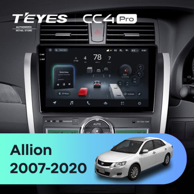 Штатная магнитола Teyes CC4 Pro 8/128 Toyota Allion T260 (2007-2020) Правый руль