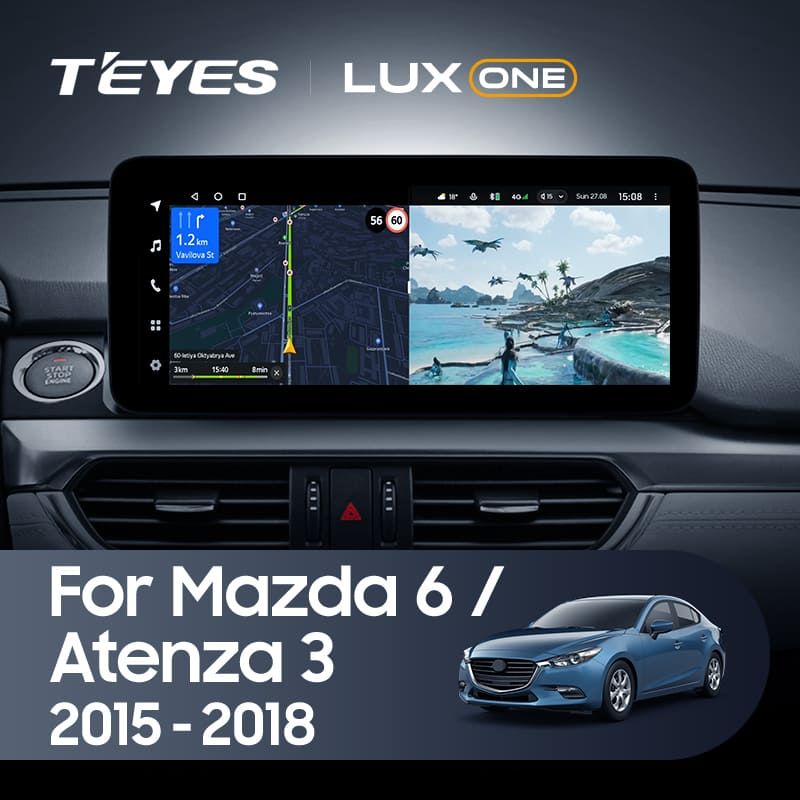 Штатная магнитола Teyes LUX ONE 4/32 Mazda Atenza 3 (2015-2018) Тип-B Правый руль
