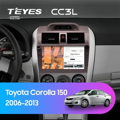 Штатная магнитола Teyes CC3L 4/64 Toyota Corolla 150 (2006-2013) F2 с кнопками