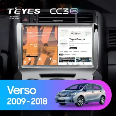 Штатная магнитола Teyes CC3 2K 4/32 Toyota Verso R20 (2009-2018) F3