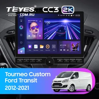 Штатная магнитола Teyes CC3 2K 6/128 Ford Transit (2012-2021) F1 (13" с кнопками)