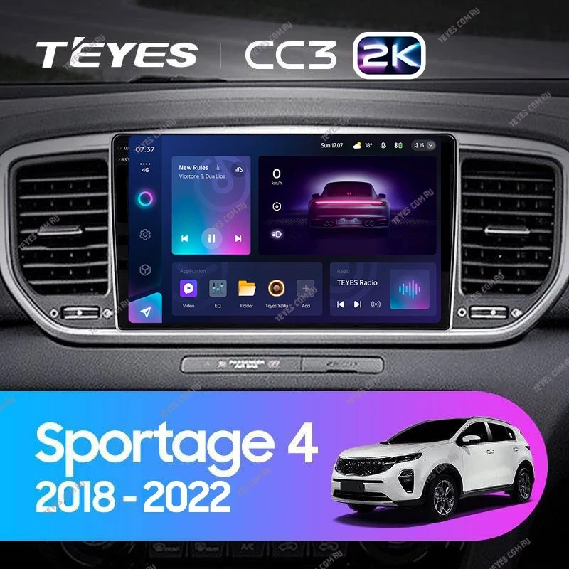 Штатная магнитола Teyes CC3 2K 6/128 Kia Sportage 4 QL (2018-2022) Тип-B