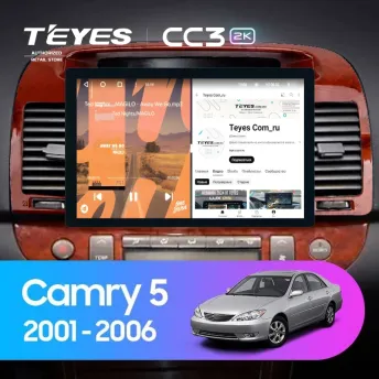 Штатная магнитола Teyes CC3 2K 4/32 Toyota Camry 5 XV 30 (2001-2006) Тип-B (11")