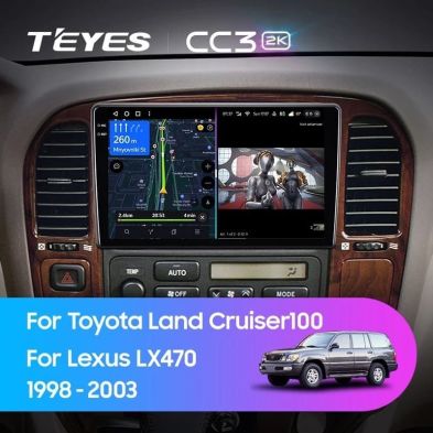 Штатная магнитола Teyes CC3 2K 4/32 Lexus LX470 (1998-2003) F1