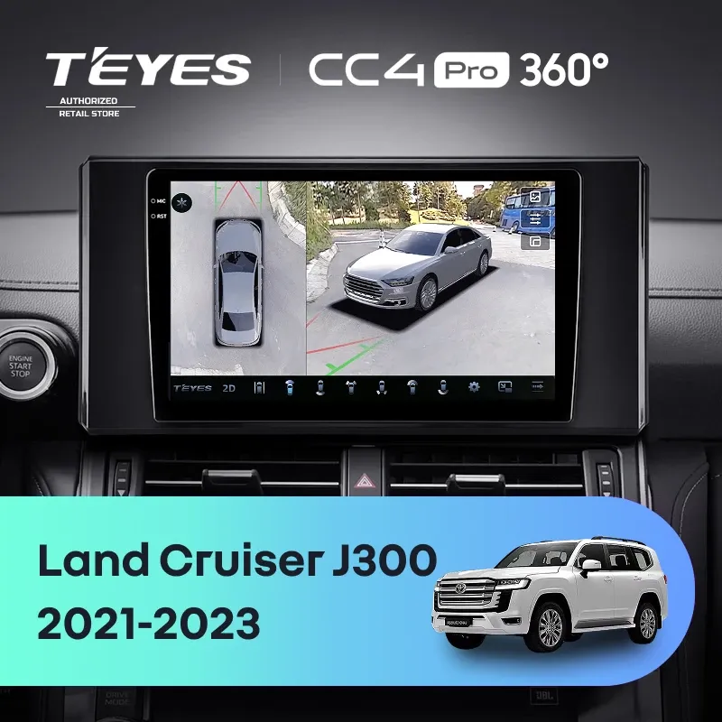 Штатная магнитола Teyes CC4 Pro 360 8/128 Toyota Land Cruiser 300 (2021-2023)