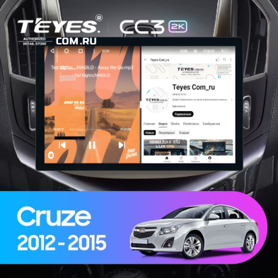 Штатная магнитола Teyes CC3 2K 4/32 Chevrolet Cruze J300 J308 (2012-2015) (11&quot;) (черная)