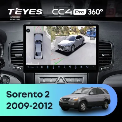 Штатная магнитола Teyes CC4 Pro 360 12/256 Kia Sorento 2 XM (2009-2012) Тип-B (11")